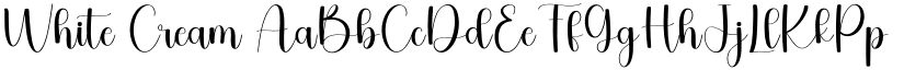 White Cream font
