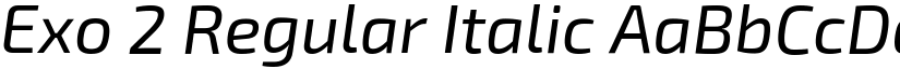 Exo 2 Regular Italic font