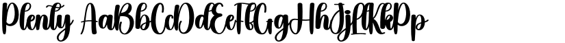 Plenty font