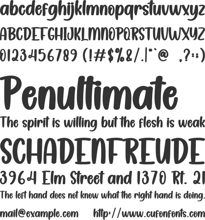 Nightmare font preview