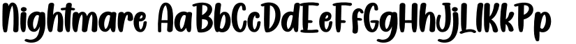 Nightmare font
