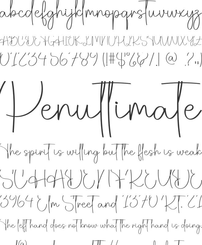 Graduation font preview