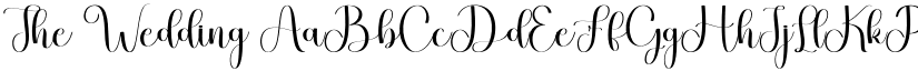 The Wedding font