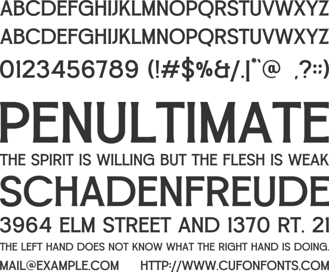 Gentika font preview