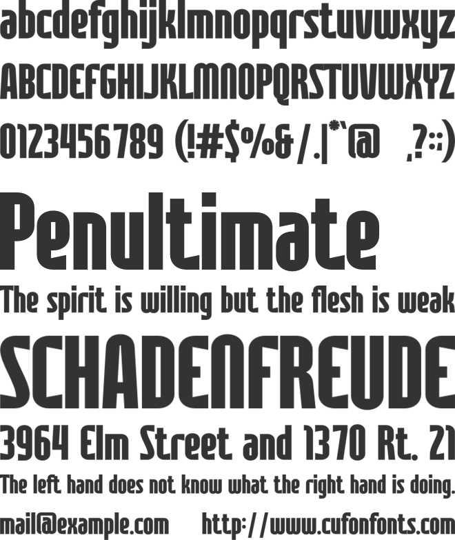 Belifien font preview