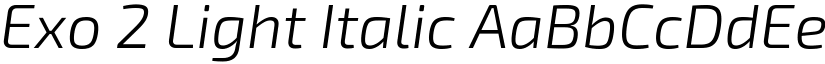 Exo 2 Light Italic font