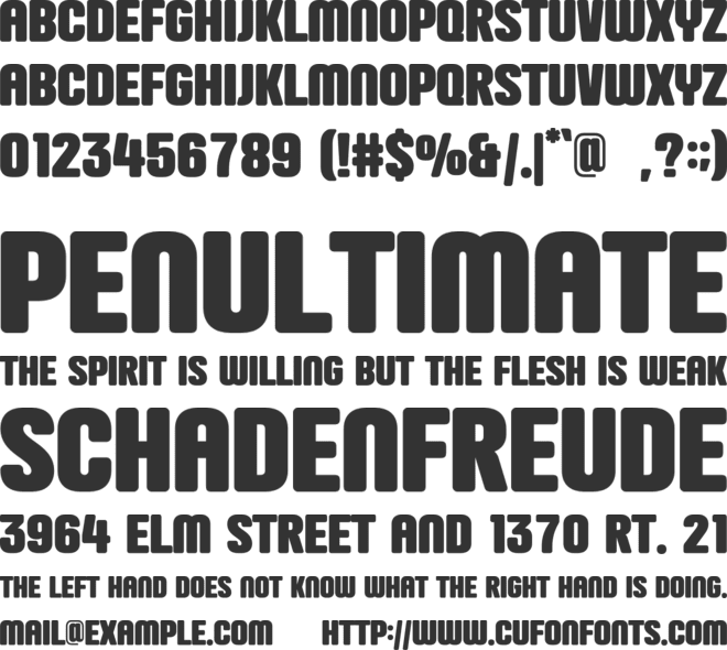 Molinga font preview