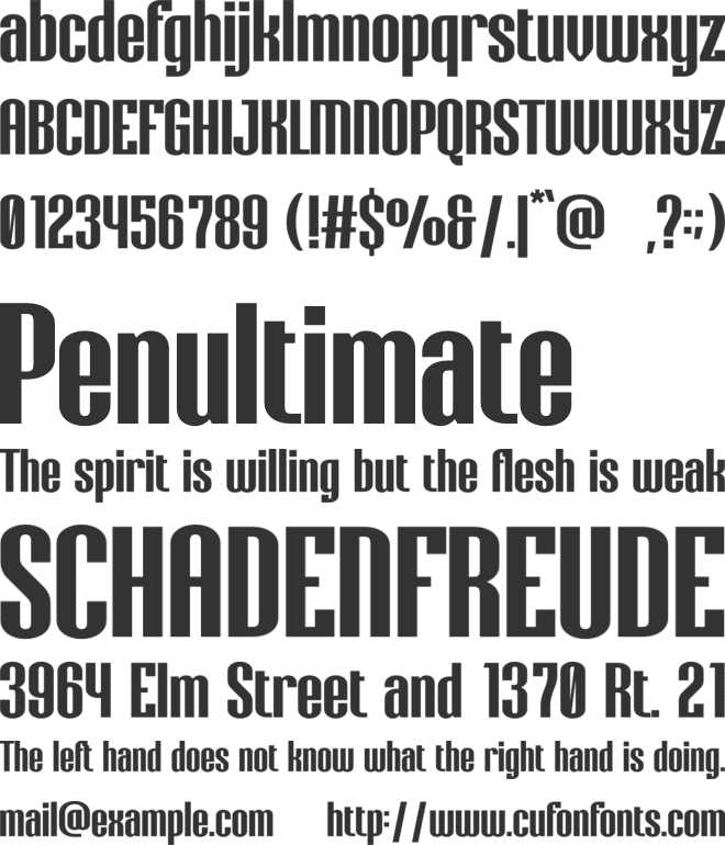 Glinken font preview