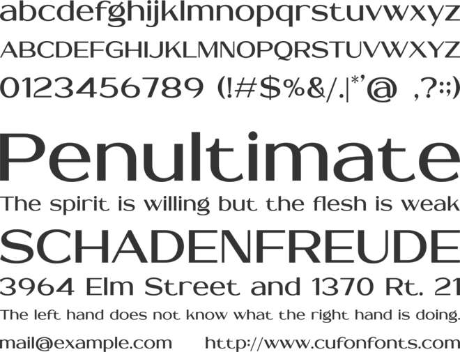 Gromife font preview
