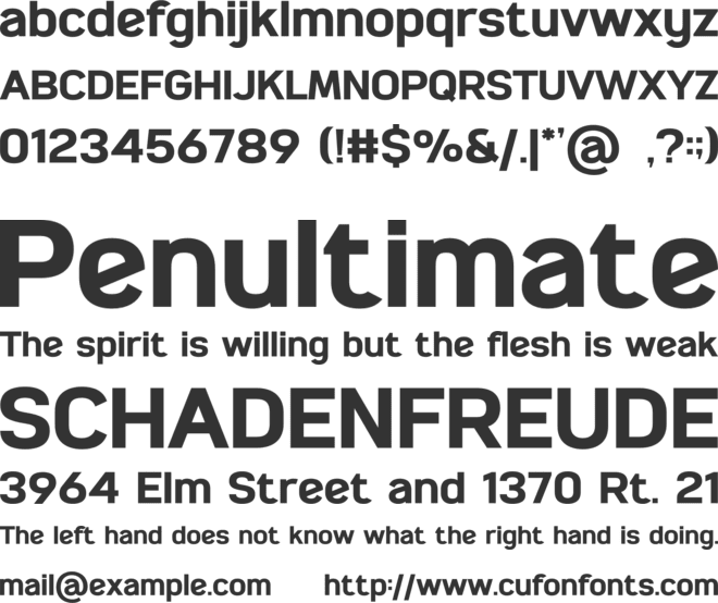 Meligus font preview