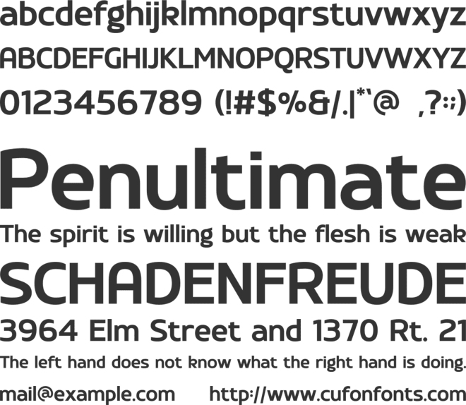 Delica font preview