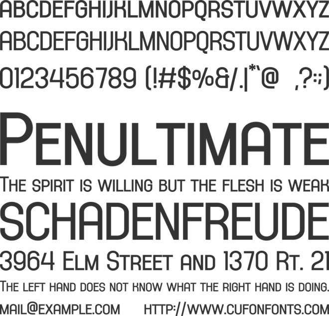 Moreday font preview