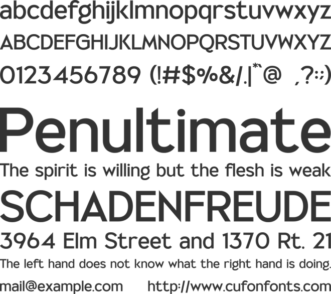 Nolinga font preview