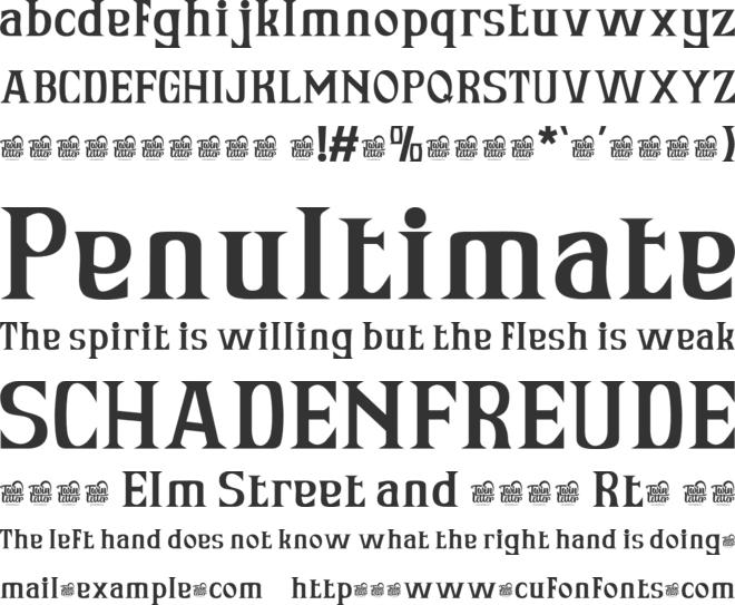 ENSATULOGI Trial font preview