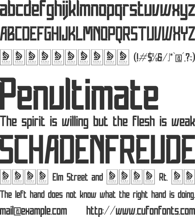 Apek Stage font preview