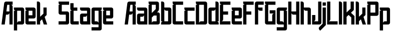 Apek Stage font