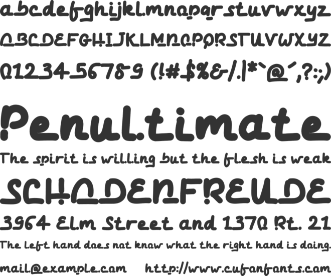 Enjoy Craft font preview