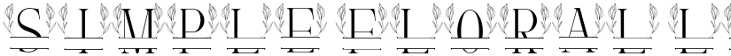 Simple Floral Line Monogram font