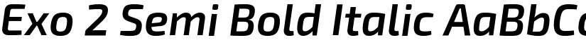 Exo 2 Semi Bold Italic font