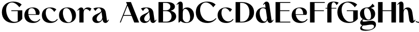 Gecora font