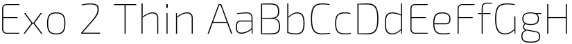 Exo 2 Thin font