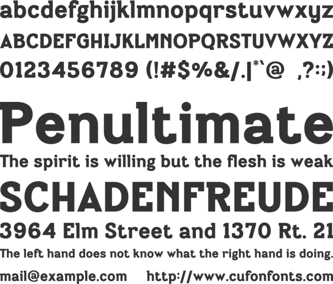 Bilanger font preview