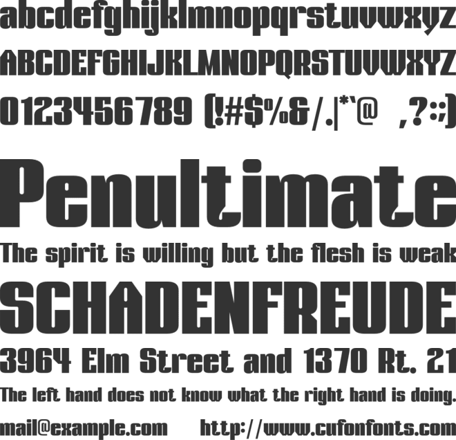 Wilfinder font preview