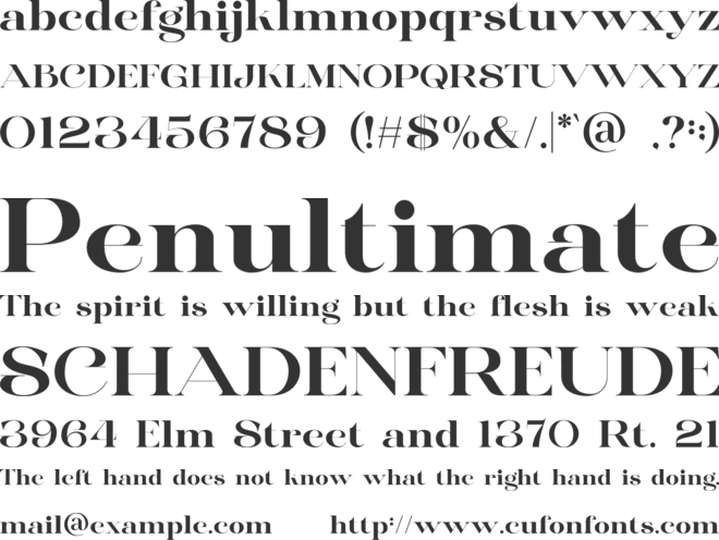 Sillfena font preview