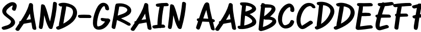 Sand-Grain font
