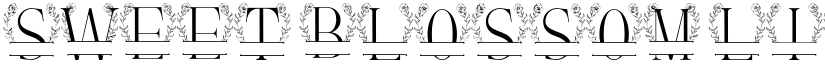 Sweet Blossom Line Monogram font