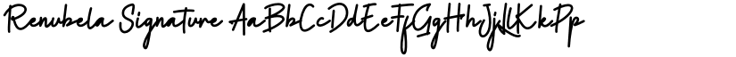Renubela Signature font