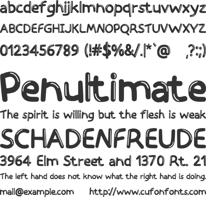 Airy Alphabet font preview