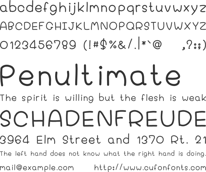 Bunny Snaps font preview