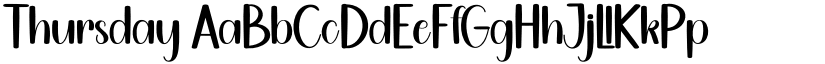 Thursday font