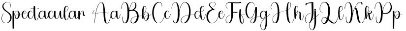 Spectacular font