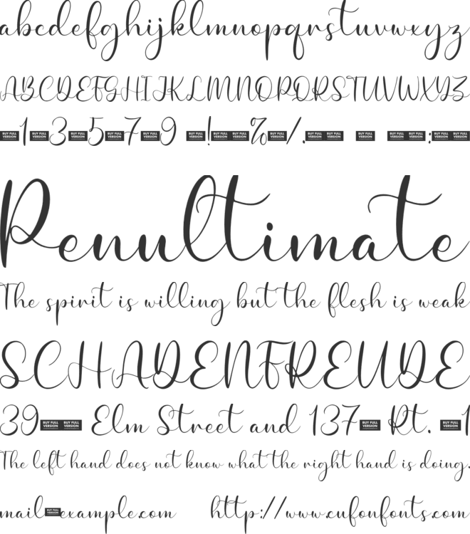 celindine font preview