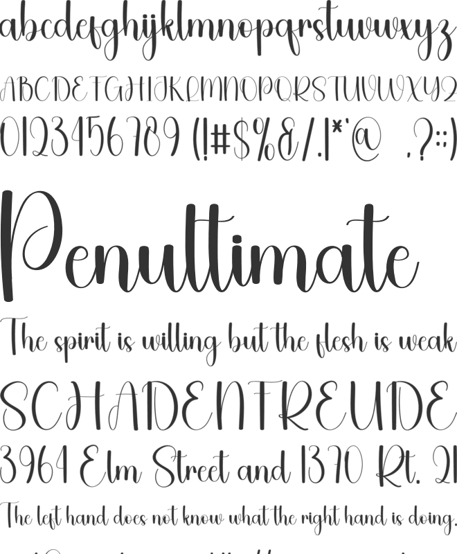 Pantry Banana font preview