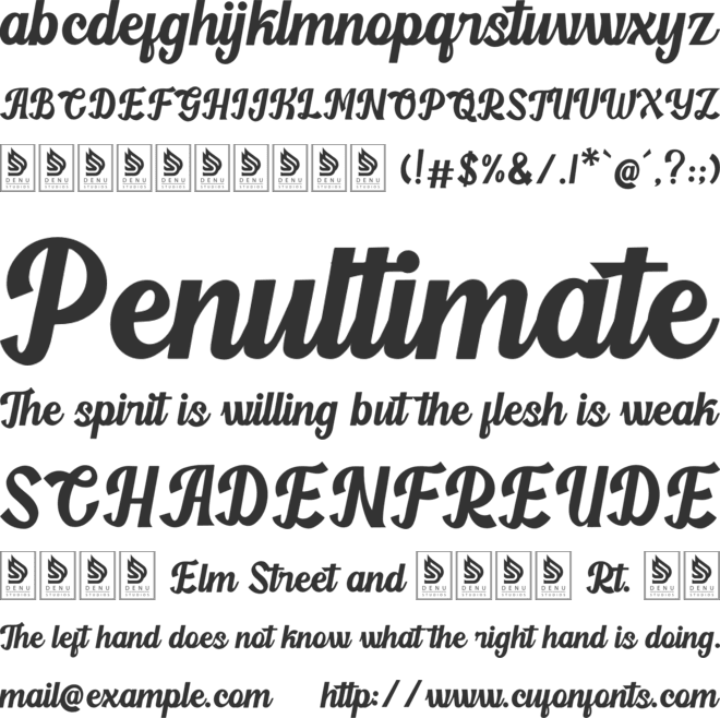 Naftaley Maryland font preview