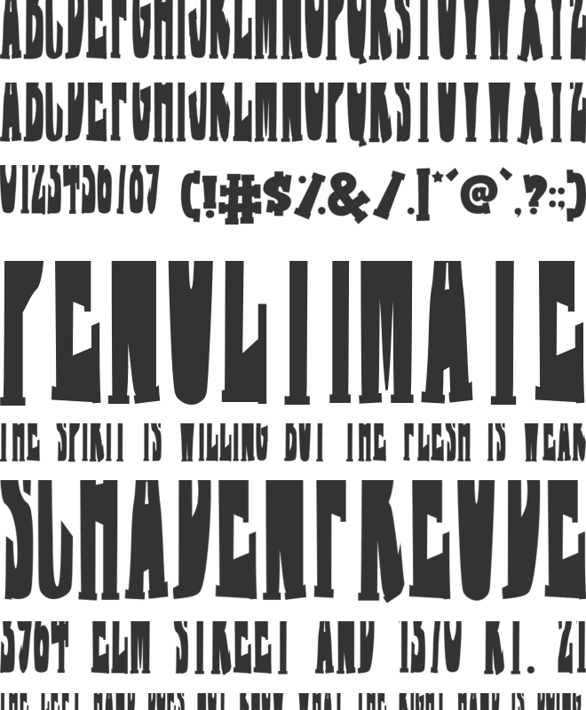 Condense College font preview