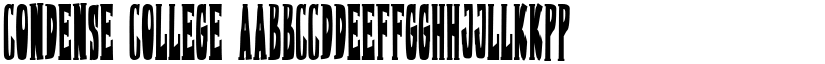 Condense College font