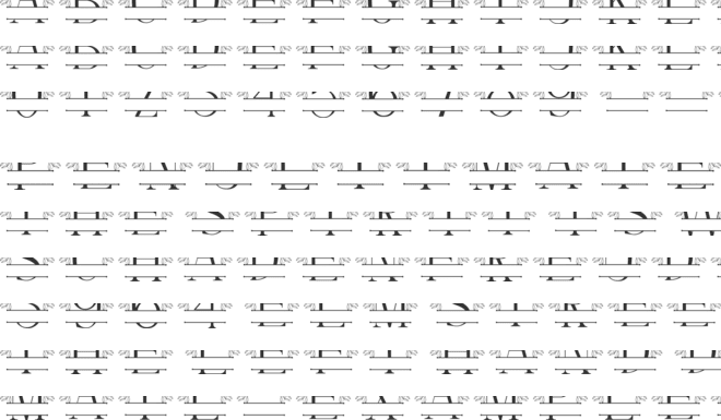 Garden Leaves Line Monogram font preview
