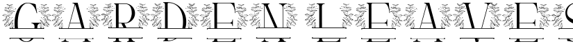 Garden Leaves Line Monogram font