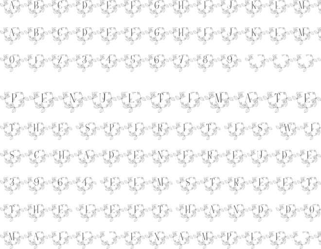 Petite Buds Monogram font preview