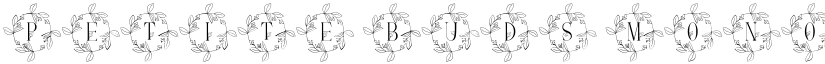 Petite Buds Monogram font