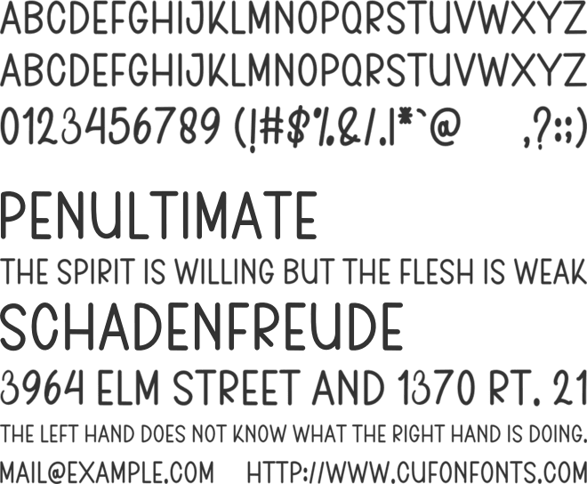 Baby Lovely font preview