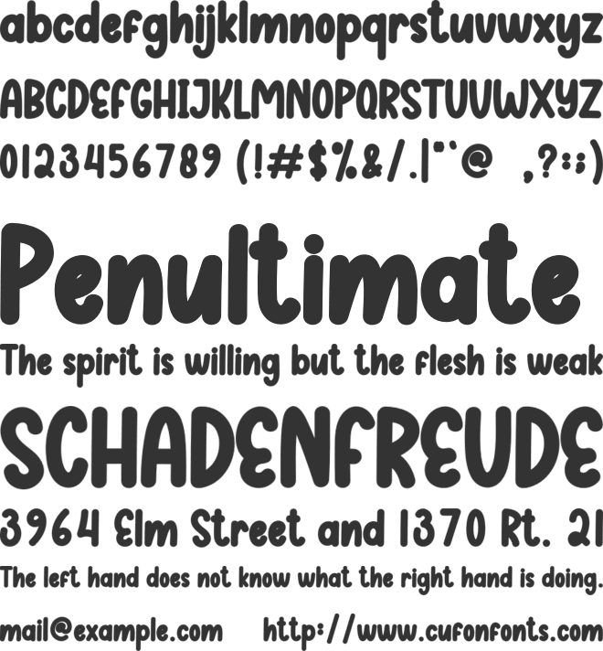 Spookytree font preview