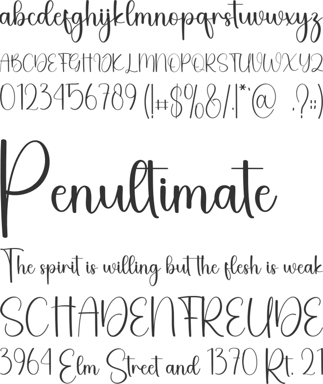 Welcome font preview