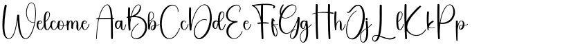 Welcome font