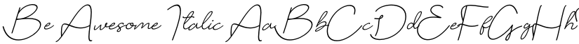 Be Awesome Italic font