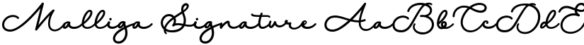 Malliga Signature font